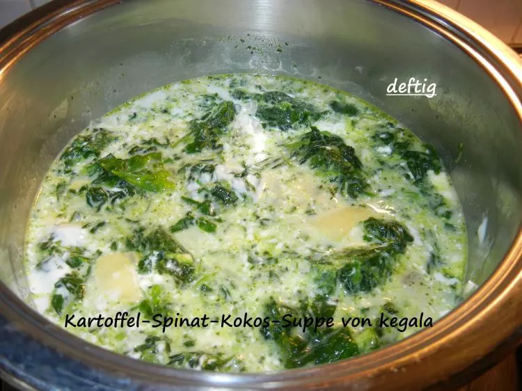 Kartoffel-Spinat-Kokos-Suppe
