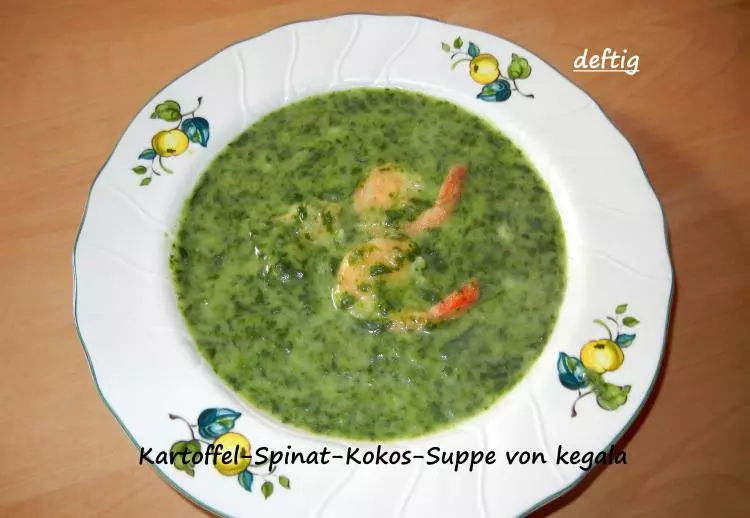 Kartoffel-Spinat-Kokos-Suppe