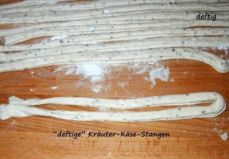 "deftige" Käse-Kräuter-Stangen
