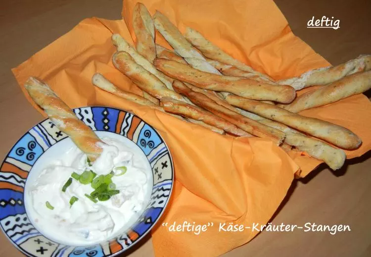 "deftige" Käse-Kräuter-Stangen
