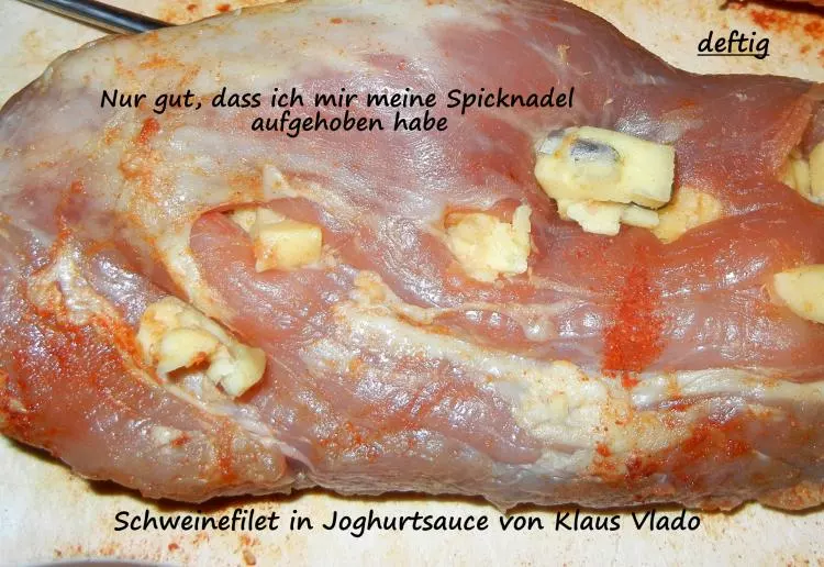 Schweinefilet in Joghurtsauce