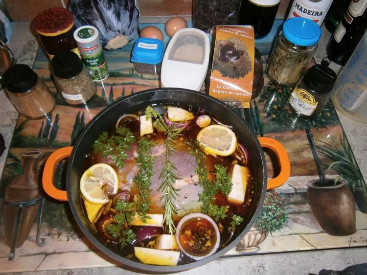 Rehschnitzel mit Maronenfüllung