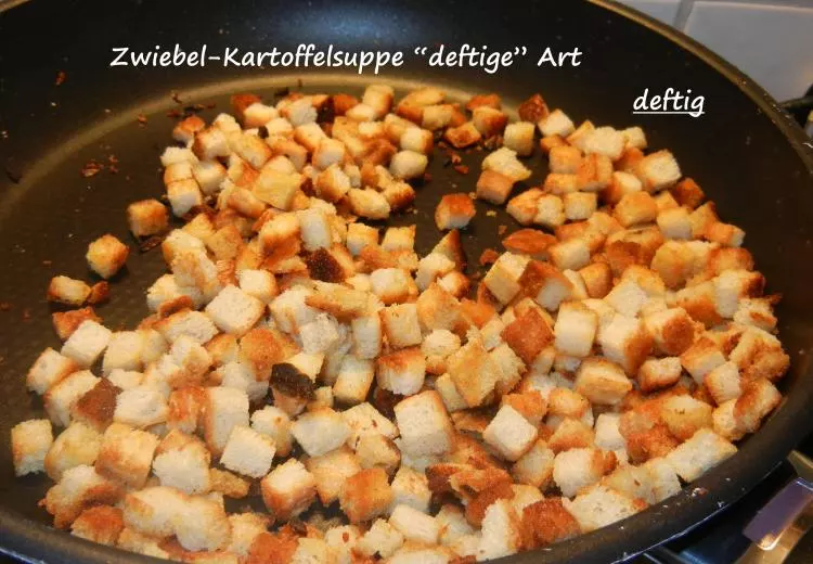 Zwiebel-Kartoffelsuppe "deftige"Art