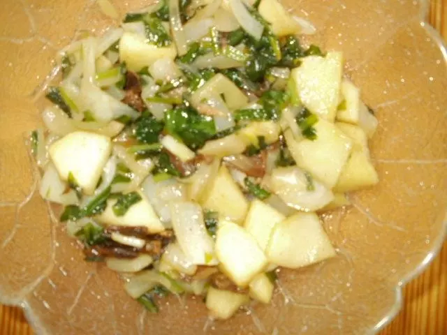 Kartoffel-Bärlauch-Rolle mit mariniertem Tofu