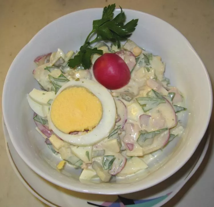 Käse-Eier-Salat mit Radieschen