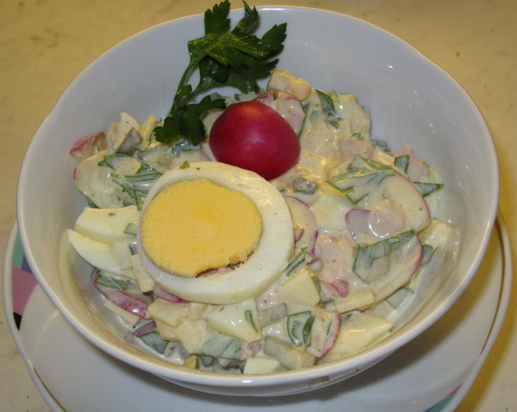 Eiersalat mit Schinken und Radieschen | Kochmeister Rezept
