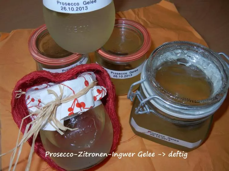 Prosecco-Zitronen-Ingwer-Gelee