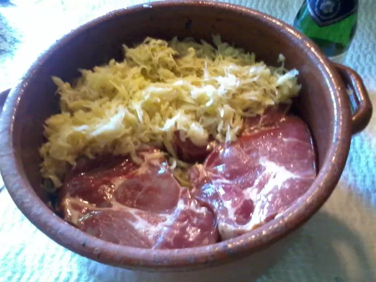 Sauerkrauttopf mit Kasseler