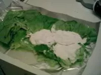 Gekochter Schinken-Frischkäse-Bunter Pfeffer-Grüner Salat-Rolle