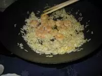 Gebratener Reis mit Shrimps