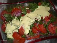 Ofentomaten-Salat mit Rosmarin-Zabaglione