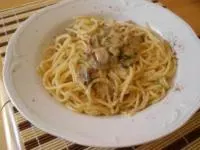 Spagetti mit Champignoncarbonara