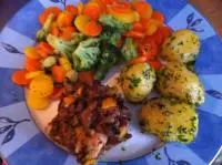Tatar-Muffins mit Gemüse und Reis