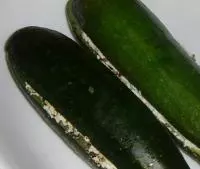 Gefüllte Zucchini, in der Glut gegart